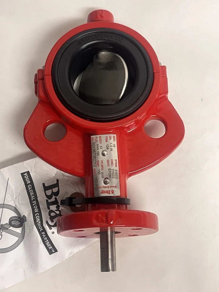 *NEW* BRAY 1.5" BUTTERFLY VALVE 201906221021MP  150 PSI/CWP EDPM SEAT 124 TRIM - Image 2 of 4