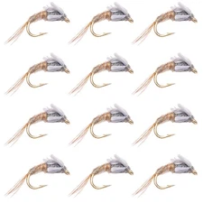1 DOZ (12) Blue Winged Olive (BWO) Emerger 12-Pack Size 18 – Trout Fly