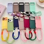 Protective cover with strap mobile phone chain rope cord for hanging cord case mobile case