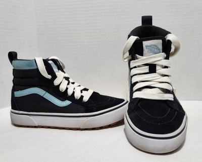 Vans Rugged Skate Shoes Sk8 Hi MTE 1 Size 3 Black & Blue Kids Hi Top Boot