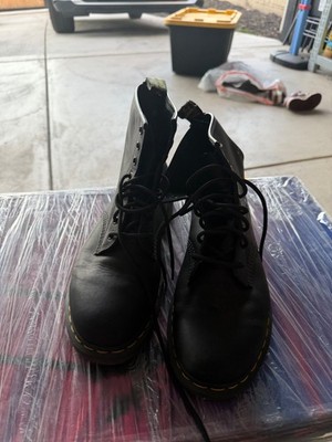 Dr. Martens Black Lace-Up Boots for men size 12 Dr. Martens: Black 1460 Smooth Leather Lace Up Boots | SSENSE main image 3