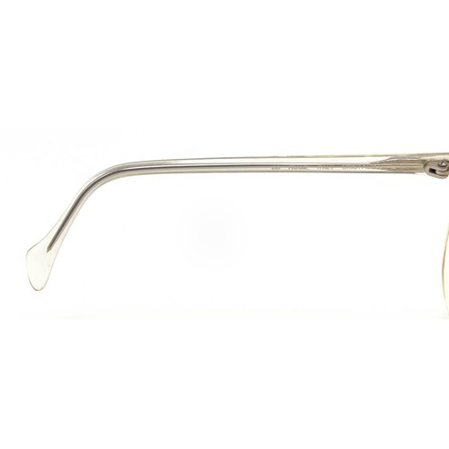 Luxottica NEW Vintage Cristal Red Clear Red Round Eyeglasses Frames 52 130 Italy - Picture 9 of 12