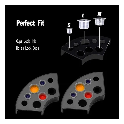 Tattoo Ink Caps Kit - Beoncall 300pcs Tattoo Ink Cups Tattoo SML Size Mixed and image 3