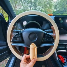 Silicone Steering Wheel Cover Gel Steering Wheel Universal Size Cover for Beige