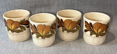 VTG SET 4 ROYAL WORCESTER PALISSY KISMET EGG CUPS