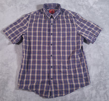 Vintage JC Penney Big Mac Plaid Shirt Short Sleeve Mens Medium Cotton Pocket