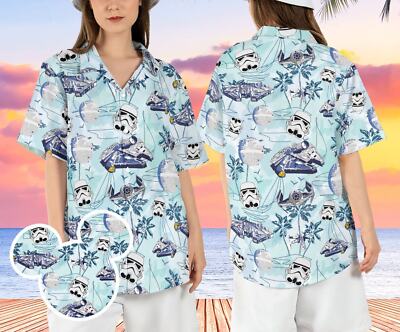 Star Wars Spaceships Stormtrooper Summer Beach 3D HAWAII SHIRT Mother Day Gift