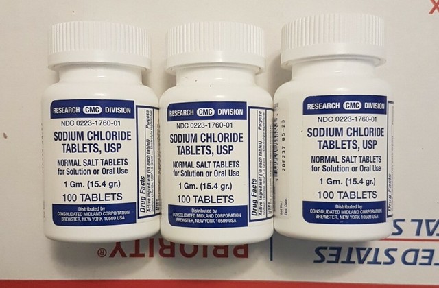Sodium Chloride Tablets USP 1 Gram 100 Count Bottle for sale online | eBay