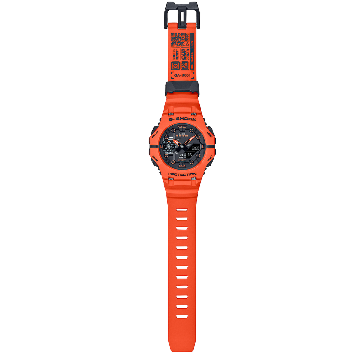【極美品】CASIO　G-SHOCK　GA-B001FL レスキューオレンジ CASIO G-SHOCK GA-B001FL-4AJF Carbon Bluetooth Analog Digital Watch