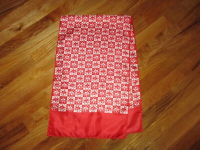 Vintage Baar & Beards Red White Patriotic Eagle Emblem Oblong Scarf Japan