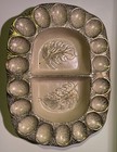 Vintage MCM California Original Ceramic Deviled Egg /Relish plate — photo 1