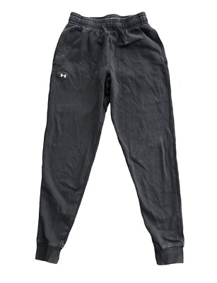 Under Armour UA Mens M Loose Faded Black Cuffed Fleece Jogger