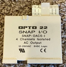 NEW* OPTO 22 SNAP I/O * SNAP-AOC5-1 MODULE * 4 CHANNELS ISOLATED * AC OUTPUT
