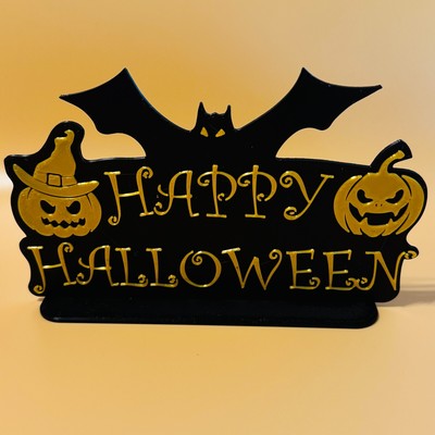 Happy Halloween Deko Schild Kürbis