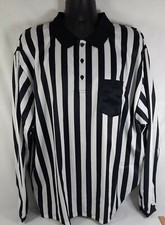 Referee Long Sleeve Collared Umpire/referee Shirt Men  s Size XXL New