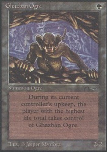 MTG magic cards 1x Ghazban Ogre Arabian Nights Moderate Play, English