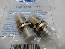 2Pcs N Female to N Female Bulkhead Connector RF Coaxial Adapter