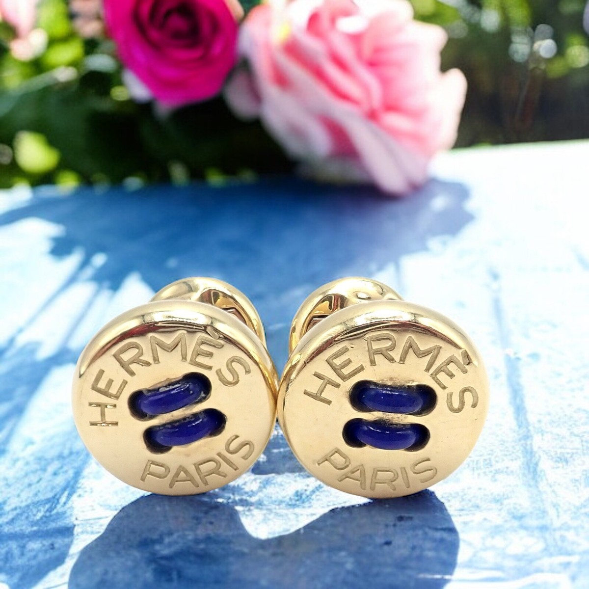 HERMÈS エルメス クル・ド・セル カフスリンク 18K HERMÈS エルメス クル・ド・セル カフスリンク 18K