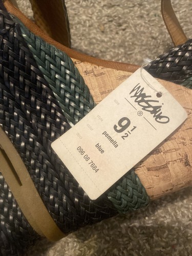 Mossimo Pemella Cork Wedge Sandals -Size 9.5 New With Tags Blue - Picture 8 of 9