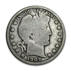 1907 O Barber Half Dollar 90% Silver VG 50C Very Good Rare Detailed Spotless US