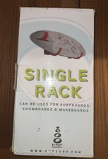 Corsurf Single Wooden Wall Rack for Surfboard Snowboard Wakeboard or Longboard