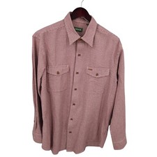 Orvis Shirt Mens XL Pink Houndstooth Button Up Long Sleeve Casual