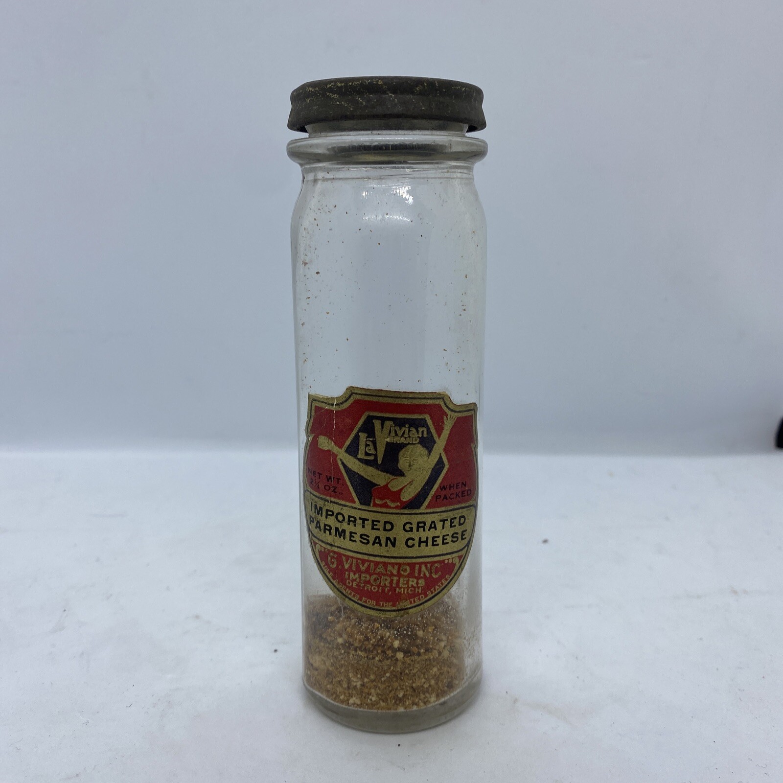 Rare Antique Food Product Bottle G. Viviano Parmesan Cheese Jar Detroit Michigan eBay