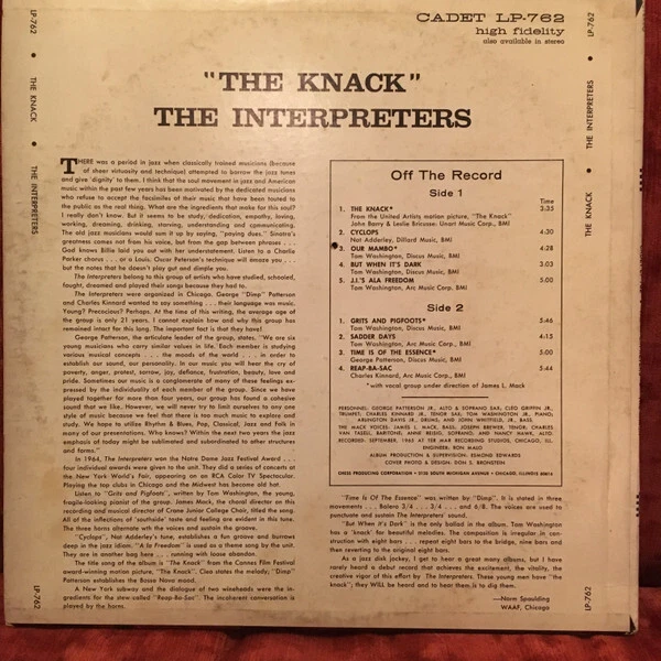 The Interpreters - The Knack (LP, Album) (Very Good (VG)) - 2652495390 - Image 3 of 4