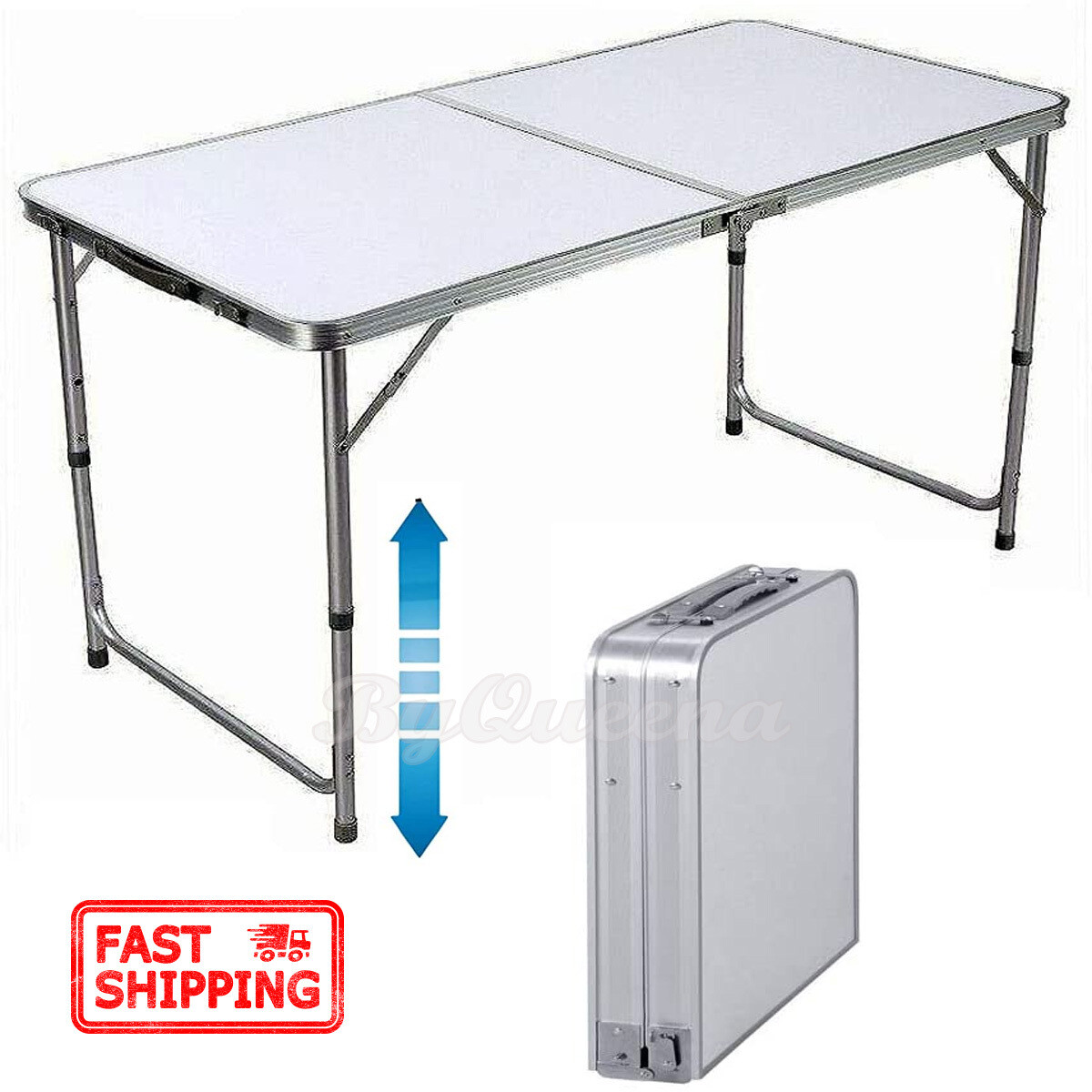 4FT Alu Folding Camping Tables Outdoor Garden Picnic Festival Fishing BBQ Patio