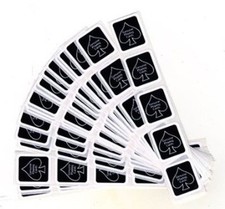 DECK SEAL BLACK LOT OF 12 SEAL STICKERS MAGIC CARD TRICKS