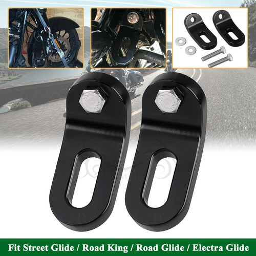 Black CNC Touchless TieDowns Mount Bracket For Harley Electra Street