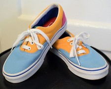 VANS Multi Color Block Lace Up ERA Sneaker Skate Shoe-Women 6.5-Men 5-Wore Once