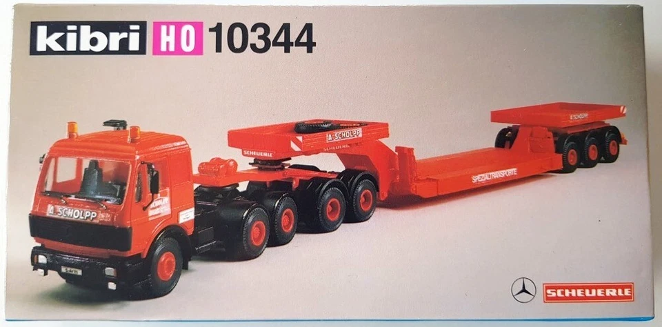 KIBRI 1:87 #10344 - MB 2644 Heavy Duty Tractor +trailer SCHOLPP -KIT - Immagine 2 di 2