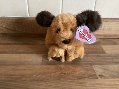 VINTAGE 1994 SWIBCO PUFFKINS FETCH THE DOG BEANIE PLÜSCHTIER STOFFTIER MIT ETIKETT