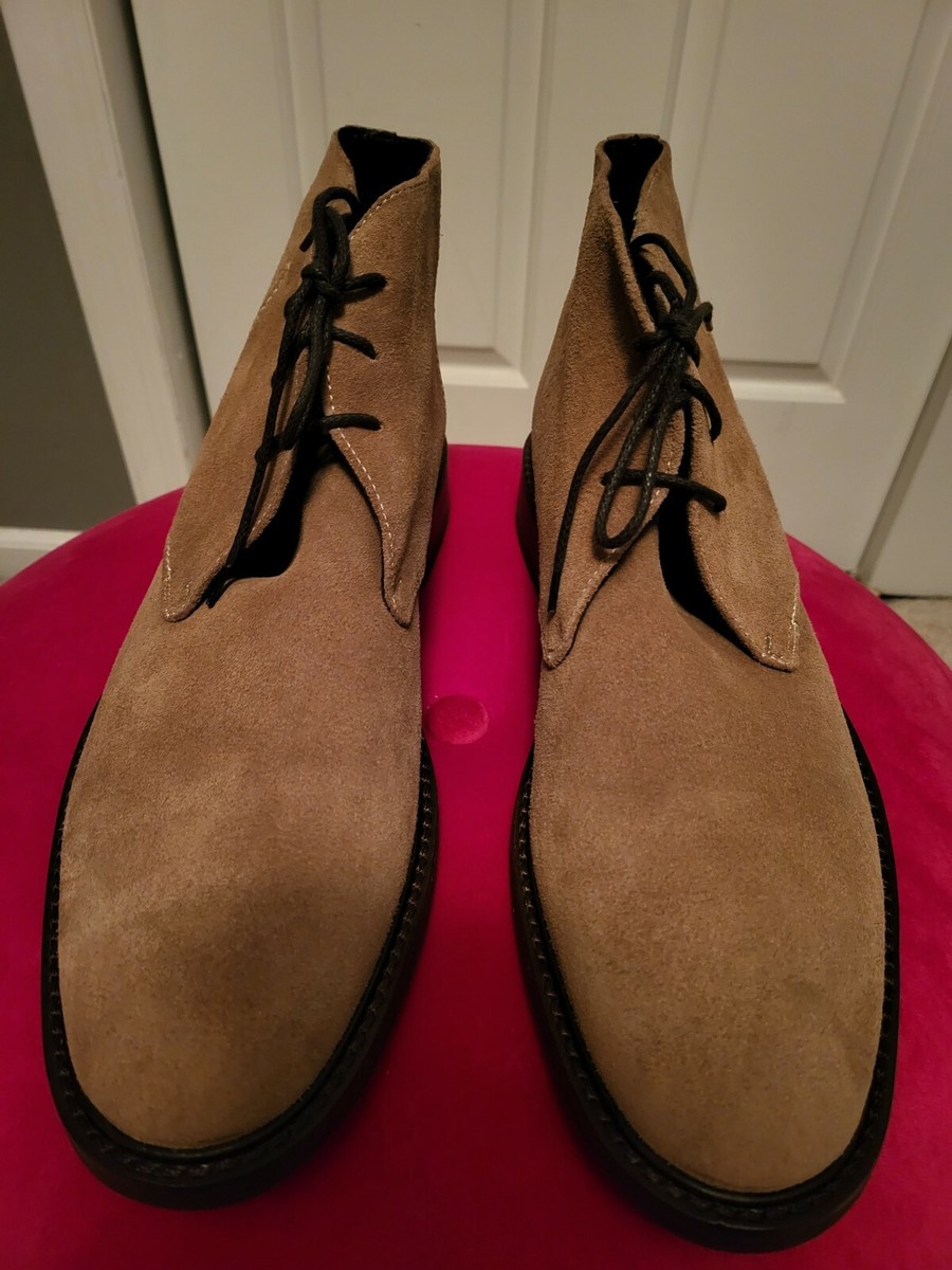 Banana Republic Men\'s 12 Suede Ankle Boot with Buckle, Unworn Mens 12 M Banana Republic Brown Suede Leather Side Zip Ankle  main image 2