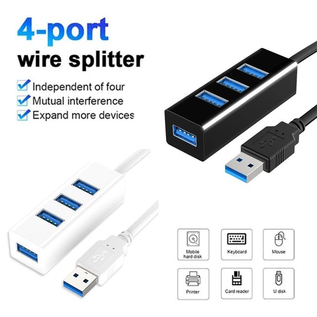 4-Port USB 2.0 Hi-Speed Splitter Hub For PC Notebook- 4-Port USB 2.0 Hi-Speed Splitter Hub For PC Notebook-