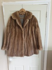 Brown Mink Fur Jacket For Women, Size 12/14