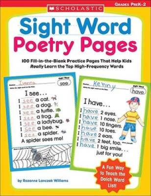 Sight Word Poetry Pages: 100 Fill-in-the-Blank Practice Pages That  - ACCEPTABLE