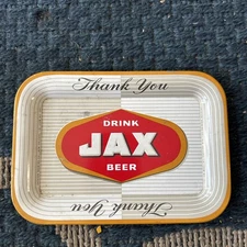 VINTAGE JAX BEER METAL TIP TRAY JACKSON BREWING CO NEW ORLEANS LA Bat Mancave