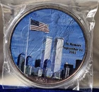 2001 American Silver Eagle (BU)  World Trade Center Art Work ~ 1 Ounce .999 Fine