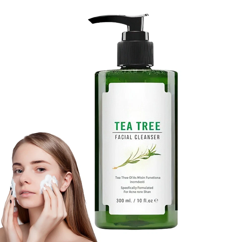Tea Tree Facial Cleanser Gentle 300ml Green Tea Face Wash Soothing Face Wash  - Image 4 of 4