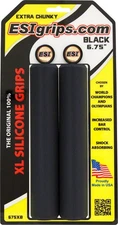 ESI XL Extra Chunky Grips: Black 6.75" Length Silicone Wet Or Dry Flangeless
