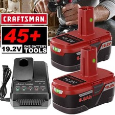 2Pack 8.0Ah for Craftsman 19.2V Lithium XCP Battery C3 DieHard 11375 or Charger