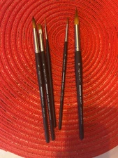 Princeton Aqua Elite Essential set - Round 12 8 3 Liner 10/0  Flat Shader 6