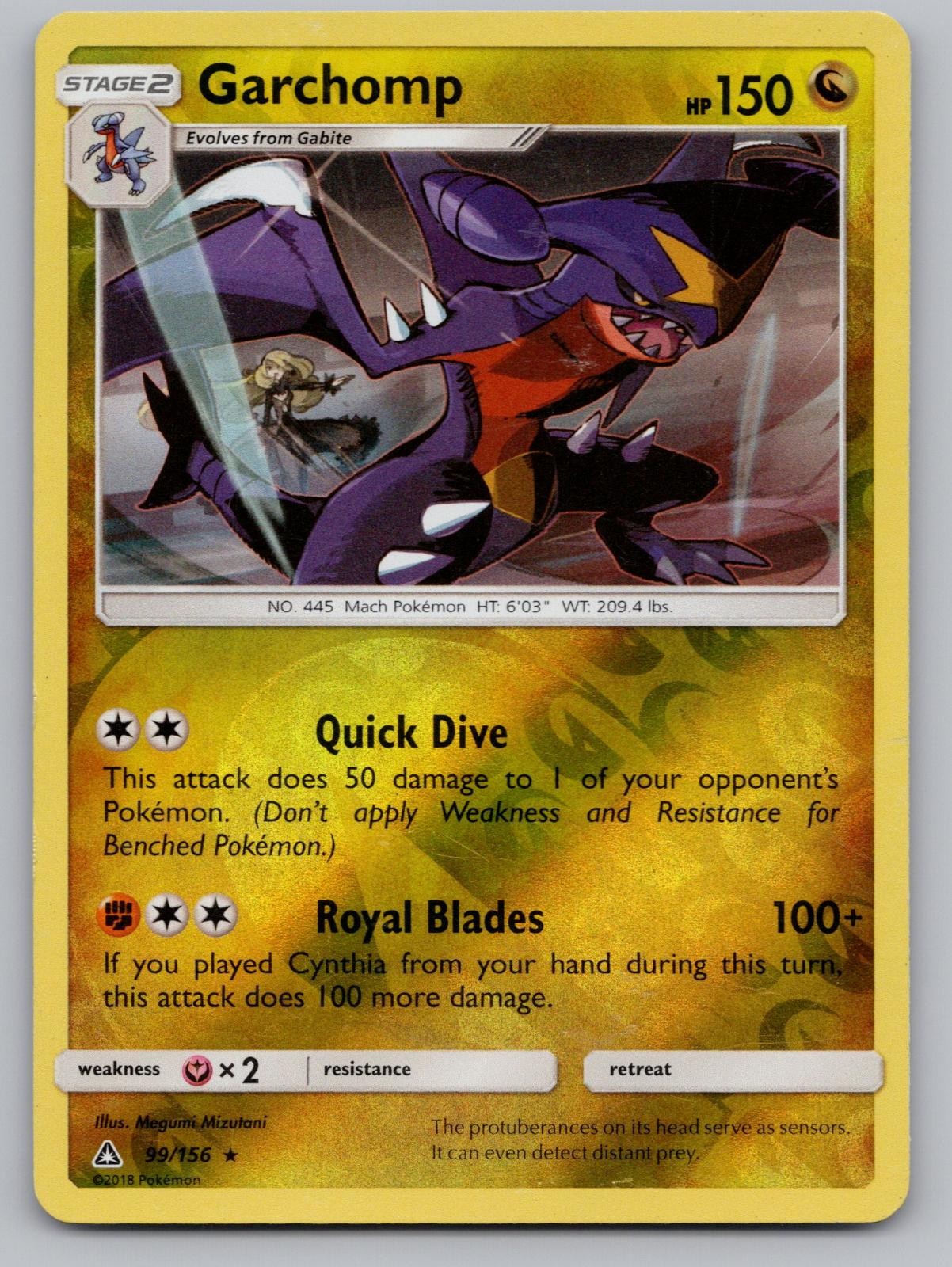 Garchomp 99/156 Rare Ultra Prism Pokemon Reverse Holo LP