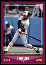 Fred Lynn 1988 Score #42 Baltimore Orioles MLB READ FREE SHIPPING AutographDen