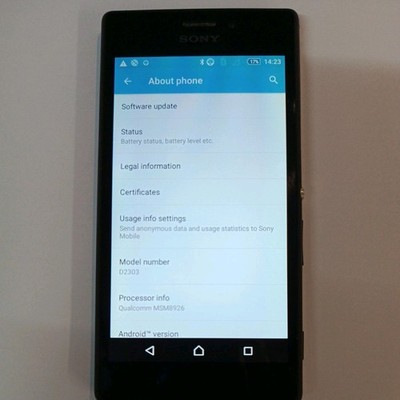 Sony Xperia M2 D2303 8GB schwarz Smartphone funktionstüchtig gebraucht drei Netze