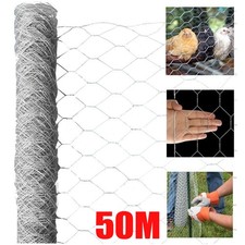 Chicken Wire Mesh 5m Roll Fencing Galvanised Hexagonal Wire Netting  25mm UK 5.20 per metre