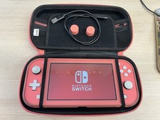 Nintendo Switch Lite 32GB Coral Pink with Case and 16gb Micro SD Card