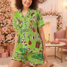 Grinch Christmas Pajamas Merry Grinchmas Set Holiday Outfit Xmas Grinch Friend P